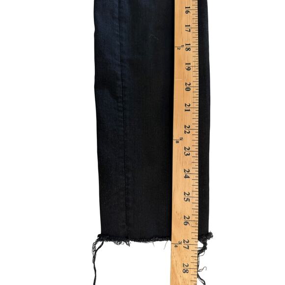 MOTHER DENIM Looker Ankle Fray Women's Black Distressed Jeans Sz 25 - Picture 8 of 9